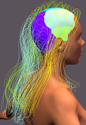Жанна Д'арк. Создание реалистичных волос.